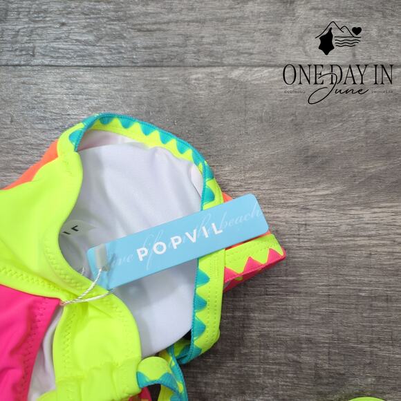 Popvil Colorblock One Piece Swimsuit Size M - Picture 4 of 7